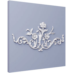 Ekena Millwork - ONL22X11X01CA - Endurathane Carter Onlay, 22 5/8"W x 10 5/8"H x 1"P, Factory Primed