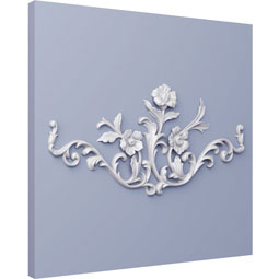 Ekena Millwork - ONL27X13X01CA - Endurathane Carter Onlay, 27"W x 13 3/8"H x 1 1/8"P, Factory Primed