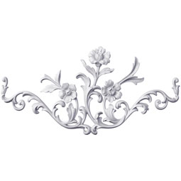 Ekena Millwork - ONL27X13X01CA - Endurathane Carter Onlay, 27"W x 13 3/8"H x 1 1/8"P, Factory Primed
