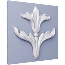 Ekena Millwork - ONL08X08X01ZO - Endurathane Zola Onlay, 8 1/2"W x 7 7/8"H x 3/4"P, Factory Primed