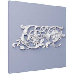 Ekena Millwork - ONL15X06X01GA - Endurathane Gabriella Onlay, 15 3/4"W x 5 7/8"H x 1"P, Factory Primed