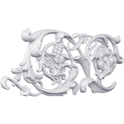 Ekena Millwork - ONL20X08X01GA - Endurathane Gabriella Onlay, 20 5/8"W x 7 7/8"H x 1 1/8"P, Factory Primed
