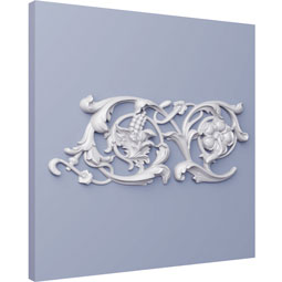 Ekena Millwork - ONL20X08X01GA - Endurathane Gabriella Onlay, 20 5/8"W x 7 7/8"H x 1 1/8"P, Factory Primed