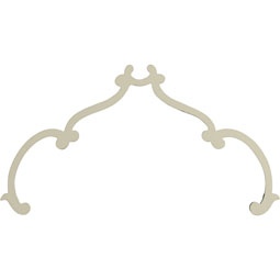 Ekena Millwork - ONL15X08X01CA - Endurathane Cade Onlay, 15 5/8"W x 7 7/8"H x 1/2"P, Factory Primed