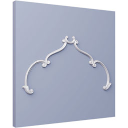 Ekena Millwork - ONL15X08X01CA - Endurathane Cade Onlay, 15 5/8"W x 7 7/8"H x 1/2"P, Factory Primed