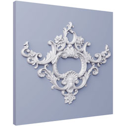 Ekena Millwork - ONL16X16X01BE - Endurathane Beverly Onlay, 16 3/4"W x 15 3/4"H x 1 1/8"P, Factory Primed
