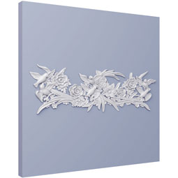 Ekena Millwork - ONL30X10X01DU - Endurathane Dutton Onlay, 31 3/8"W x 9 5/8"H x 1 3/8"P, Factory Primed