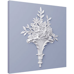Ekena Millwork - ONL11X16X01RU - Endurathane Ruby Onlay, 12 3/8"W x 15 3/4"H x 1 1/8"P, Factory Primed
