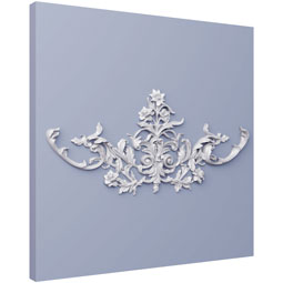 Ekena Millwork - ONL26X12X01PA - Endurathane Paisley Onlay, 26"W x 11 3/4"H x 1 1/8"P, Factory Primed