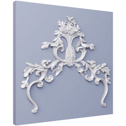 Ekena Millwork - ONL18X17X01KE - Endurathane Kesha Onlay, 19 1/8"W x 16 1/2"H x 1"P, Factory Primed