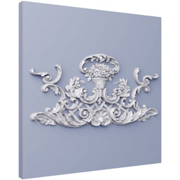 Ekena Millwork - ONL27X13X01TR - Endurathane Truman Onlay, 28 1/8"W x 13 2/8"H x 1 1/8"P, Factory Primed