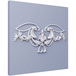 Ekena Millwork - ONL20X10X01AU - Endurathane Aubrey Onlay, 21 1/4"W x 9 1/2"H x 1 1/8"P, Factory Primed