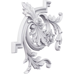 Ekena Millwork - PML15X15LU-L - Endurathane Panel Moulding Corner, 16 1/8"W x 15 1/8"H x 1 3/8"P, Left (matches moulding PML00X01LU), Factory Primed