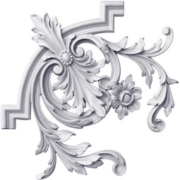Ekena Millwork - PML15X15LU-L - Endurathane Panel Moulding Corner, 16 1/8"W x 15 1/8"H x 1 3/8"P, Left (matches moulding PML00X01LU), Factory Primed