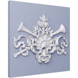 Ekena Millwork - ONL15X11X01JO - Endurathane Jolene Onlay, 15 3/4"W x 11 3/8"H x 1 1/8"P, Factory Primed