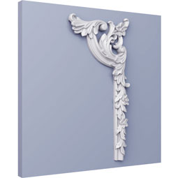 Ekena Millwork - PML06X11LU-R - Endurathane Panel Moulding Corner, 6 1/2"W x 11 3/8"H x 7/8"P, Right (matches moulding PML01X00LU), Factory Primed