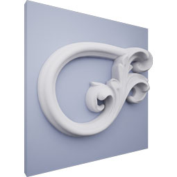 Ekena Millwork - PML08X04FI-L - Endurathane Finn Panel Moulding Corner, 5 1/8"W x 3 3/4"H x 7/8"D, Left (matches moulding PML01X01FI), Factory Primed