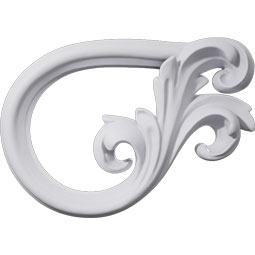 Ekena Millwork - PML08X04FI-L - Endurathane Finn Panel Moulding Corner, 5 1/8"W x 3 3/4"H x 7/8"D, Left (matches moulding PML01X01FI), Factory Primed