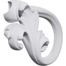 Ekena Millwork - PML08X04FI-R - Endurathane Finn Panel Moulding Corner, 5 1/8"W x 3 3/4"H x 7/8"D, Right (matches moulding PML01X01FI), Factory Primed