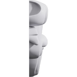 Ekena Millwork - PML08X04FI-R - Endurathane Finn Panel Moulding Corner, 5 1/8"W x 3 3/4"H x 7/8"D, Right (matches moulding PML01X01FI), Factory Primed