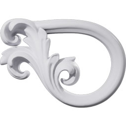 Ekena Millwork - PML08X04FI-R - Endurathane Finn Panel Moulding Corner, 5 1/8"W x 3 3/4"H x 7/8"D, Right (matches moulding PML01X01FI), Factory Primed