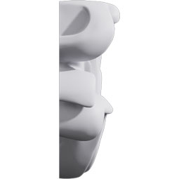 Ekena Millwork - PML06X03MA-R - Endurathane Maeve Panel Moulding Corner, 3 3/8"W x 2 1/2"H x 3/4"D, Right (matches moulding PML01X01MA), Factory Primed