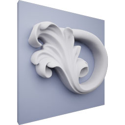 Ekena Millwork - PML06X03MA-R - Endurathane Maeve Panel Moulding Corner, 3 3/8"W x 2 1/2"H x 3/4"D, Right (matches moulding PML01X01MA), Factory Primed