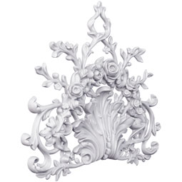 Ekena Millwork - ONL14X15X01RE - Endurathane Rebecca Onlay, 14 5/8"W x 15 3/8"H x 1 3/8"P, Factory Primed