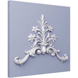 Ekena Millwork - ONL13X16X02HA - Endurathane Hannah Onlay, 13"W x 16 1/8"H x 1 3/4"P, Factory Primed