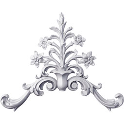 Ekena Millwork - ONL13X16X02HA - Endurathane Hannah Onlay, 13"W x 16 1/8"H x 1 3/4"P, Factory Primed