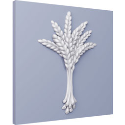 Ekena Millwork - ONL08X12X01LE - Endurathane Lennon Onlay, 8 7/8"W x 11 3/4"H x 1"P, Factory Primed