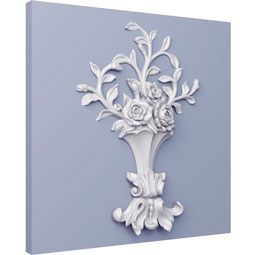 Ekena Millwork - ONL10X15X02SE - Endurathane Selina Onlay, 11 1/4"W x 15"H x 1 3/4"P, Factory Primed