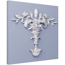 Ekena Millwork - ONL18X18X02BR - Endurathane Brooklyn Onlay, 18 5/8"W x 17 7/8"H x 1 5/8"P, Factory Primed