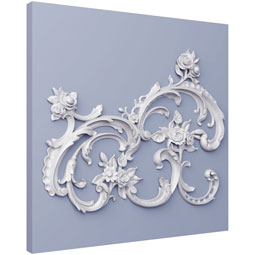 Ekena Millwork - ONL26X20X01CA - Endurathane Calliope Onlay, 26 3/4"W x 19 5/8"H x 1 3/8"P, Factory Primed