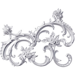 Ekena Millwork - ONL26X20X01CA - Endurathane Calliope Onlay, 26 3/4"W x 19 5/8"H x 1 3/8"P, Factory Primed