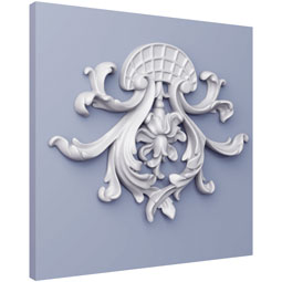 Ekena Millwork - ONL06X08X01KI - Endurathane Kimberly Onlay, 7 1/8"W x 7 7/8"H x 1"P, Factory Primed