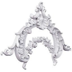 Ekena Millwork - ONL17X11X01LU - Endurathane Lulu Onlay, 17 1/2"W x 11"H x 1"P, Factory Primed
