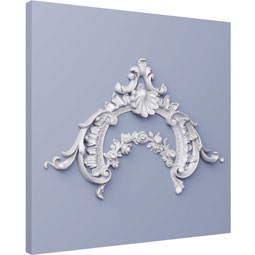 Ekena Millwork - ONL17X11X01LU - Endurathane Lulu Onlay, 17 1/2"W x 11"H x 1"P, Factory Primed