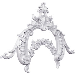 Ekena Millwork - ONL26X17X01CL - Endurathane Clover Onlay, 26"W x 17"H x 1 2/8"P, Factory Primed