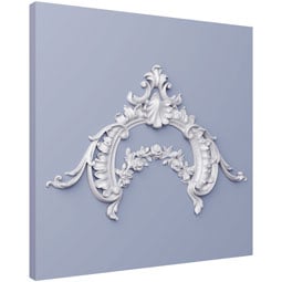 Ekena Millwork - ONL26X17X01CL - Endurathane Clover Onlay, 26"W x 17"H x 1 2/8"P, Factory Primed