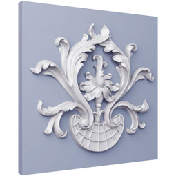 Ekena Millwork - ONL10X11X01SO - Endurathane Solomon Onlay, 10 1/2"W x 10 5/8"H x 1"P, Factory Primed
