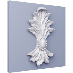 Ekena Millwork - ONL05X09X01JU - Endurathane Julien Onlay, 5 3/4"W x 8 7/8"H x 1 3/8"P, Factory Primed