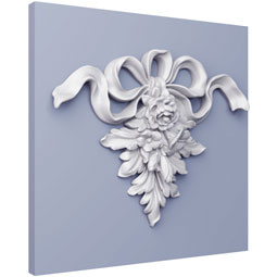 Ekena Millwork - ONL10X12X02NI - Endurathane Nina Onlay, 10"W x 12 3/8"H x 1 7/8"P, Factory Primed