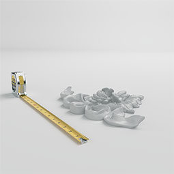 Ekena Millwork - ONL10X12X02NI - Endurathane Nina Onlay, 10"W x 12 3/8"H x 1 7/8"P, Factory Primed