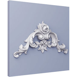 Ekena Millwork - ONL10X10X02OZ - Endurathane Ozella Onlay, 10 7/8"W x 9 7/8"H x 1 3/4"P, Factory Primed