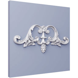 Ekena Millwork - ONL17X08X02MA - Endurathane Mandy Onlay, 17 3/4"W x 7 1/2"H x 1 1/2"P, Factory Primed