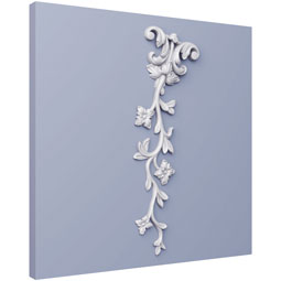 Ekena Millwork - ONL04X13X01JU - Endurathane Justine Onlay, 4 3/4"W x 12 5/8"H x 5/8"P, Factory Primed