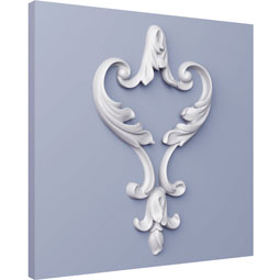 Ekena Millwork - ONL05X09X01QU - Endurathane Quincy Onlay, 6 3/8"W x 9"H x 5/8"P, Factory Primed
