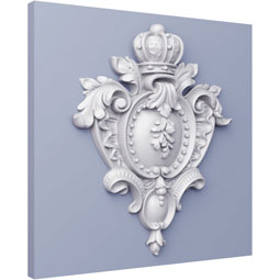 Ekena Millwork - ONL10X12X02LA - Endurathane Landon Onlay, 10 1/2"W x 12"H x 1 5/8"P, Factory Primed