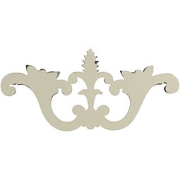 Ekena Millwork - ONL12X06X01JE - Endurathane Jessica Onlay, 13 1/4"W x 5 5/8"H x 1"P, Factory Primed